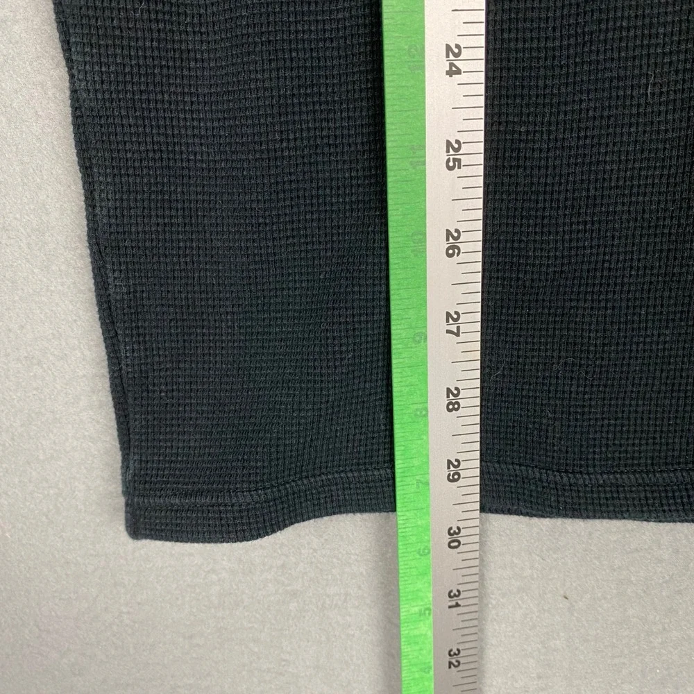 Polo Ralph Lauren Mens Black‎ Waffle Knit Long Sleeve V Neck Sleep Shirt XL